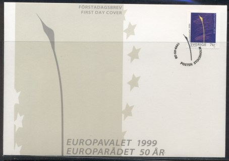 Sweden-1999-Council-of-Europe-FDC