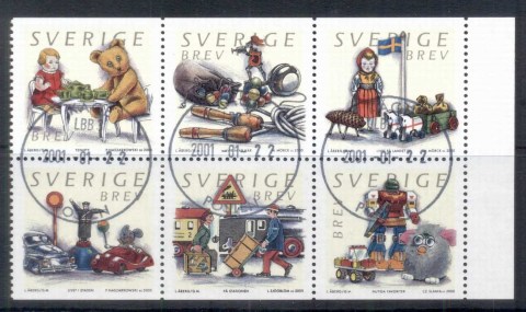 Sweden-2000-Toys-booklet-pane-FU