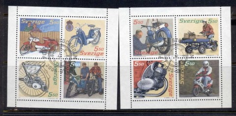 Sweden-2005-Mopeds-2x-booklet-pane-FU