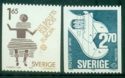 Sweden-1983-EUROPA-Stamps-Inventions-MUH