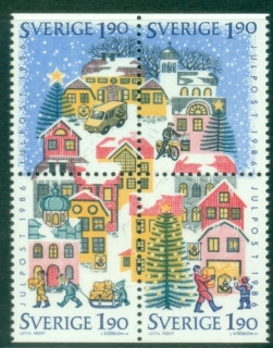 Sweden-1986-Xmas-booklet-pane-MUH