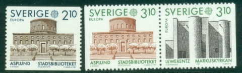 Sweden-1987-EUROPA-Stamps-Modern-Architecture-MUH