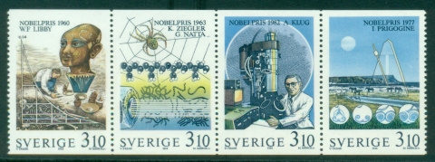 Sweden-1988-Nobel-Laureates-Chemistry-booklet-pane-MUH