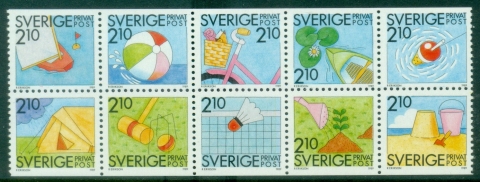 Sweden-1989-Discount-Stamps-Summer-Pleasures-MUH