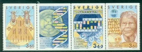 Sweden-1989-Nobel-Laureates-Physiology-or-Medicine-booklet-pane-MUH