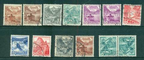 Switzerland-1932on-Definitives-Asst