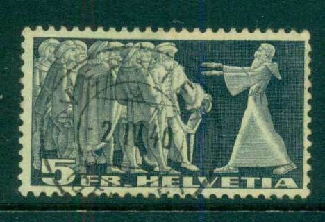 Switzerland-1938-5fr-Diet-of-Stans-FU-lot59053