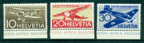 Switzerland-1944-Air-Route-Anniv-MLH-lot34786