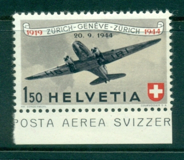 Switzerland-1944-Zurich-geneva-Air-route-MLH-lot34787