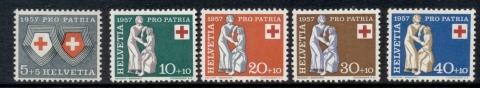 Switzerland-1957-red-Cross-MUH