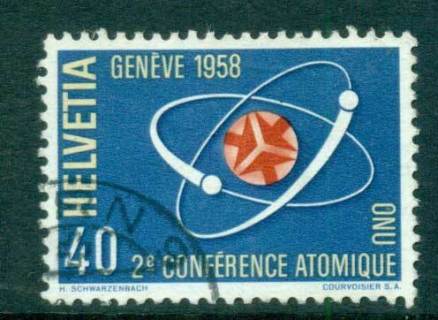 Switzerland-1958-UN-Atomic-Conference-FU-lot59089