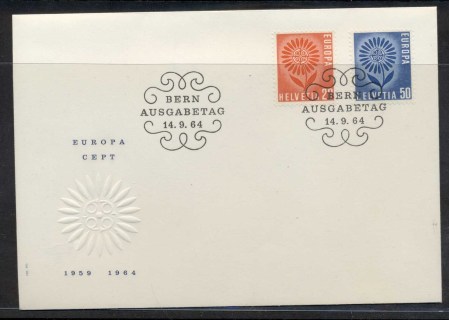 Switzerland-1964-Europa-Daisy-of-Petals-FDC