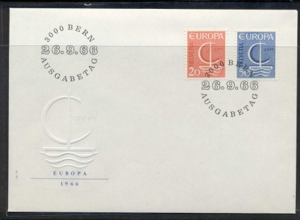 Switzerland-1966-Europa-Sailboat-FDC