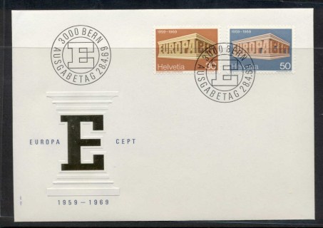 Switzerland-1969-Europa-Building-FDC