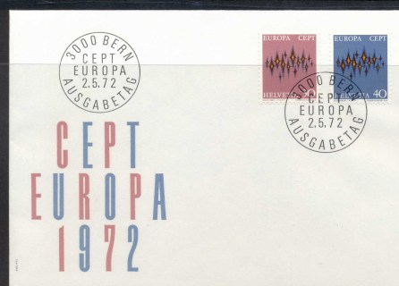 Switzerland-1972-Europa-Sparkles-FDC