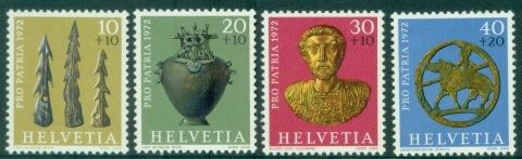 Switzerland-1972-Pro-Patria-Archaeological-Findings-MUH
