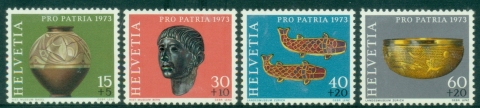 Switzerland-1973-Pro-Patria-Archaeological-Findings-MUH