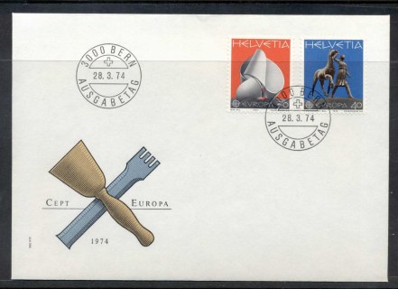 Switzerland-1974-Europa-Sculpture-FDC