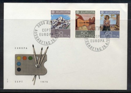 Switzerland-1975-Europa-Paintings-FDC