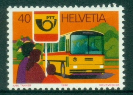 Switzerland-1980-PTT-40c-Bus-MUH