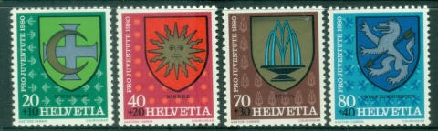 Switzerland-1980-Pro-Juventute-Municipal-Coat-of-Arms-MUH