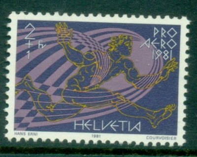 Switzerland-1981-Airmail-Pro-Aero-The-50th-Anniversary-of-Swissair-MUH