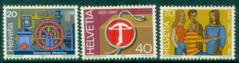 Switzerland-1981-Anniversaries-MUH