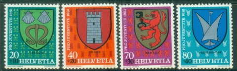 Switzerland-1981-Pro-Juventute-Municipal-Coat-of-Arms-MUH