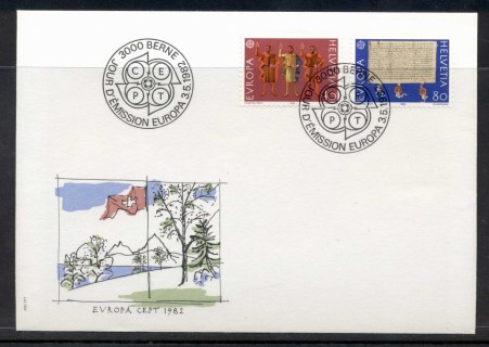 Switzerland-1982-Europa-History-FDC