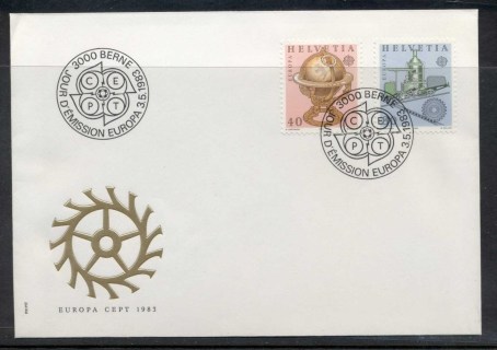 Switzerland-1983-Europa-Human-Genius-FDC