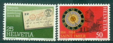 Switzerland-1984-National-Philatelic-Exhibition-NABA-ZURI-84-Zurich-The-1100th-Anniversary-of-the-Saint-Imier-MUH