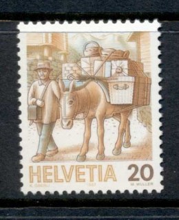 Switzerland-1987-Industries-20c-Mule-Post-MUH