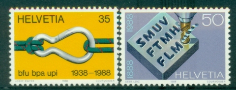 Switzerland-1988-Anniversaries-MUH