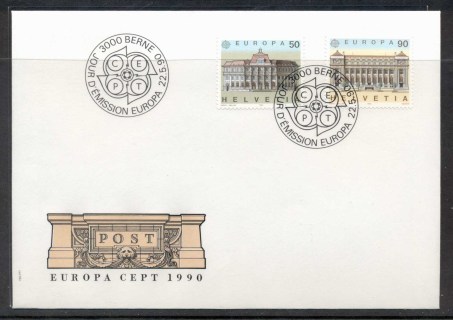 Switzerland-1990-Europa-Post-Offices-FDC