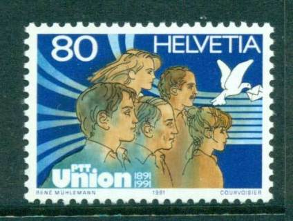 Switzerland-1991-Telephone-telegraph-Union-MUH-lot59017