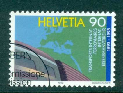 Switzerland-1992-Rail-centenary-CTO-lot58930