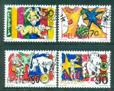 Switzerland-1992-World-of-the-Circus-CTO-lot58929