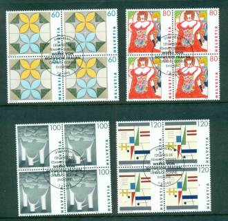 Switzerland-1993-Swiss-Womens-Art-Blk-4-CTO-lot59025