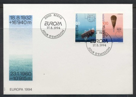 Switzerland-1994-Europa-Scientific-Discoveries-FDC