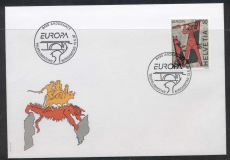 Switzerland-1997-Europa-Myths-legends-FDC