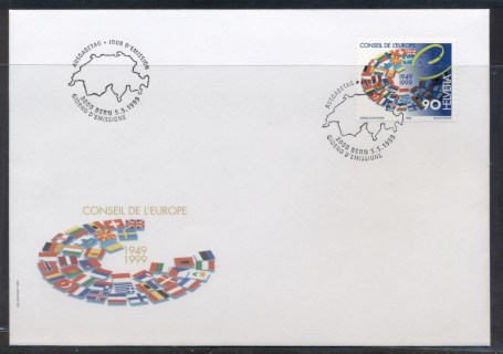 Switzerland-1999-Council-of-Europe-FDC