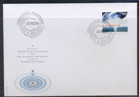 Switzerland-2001-Europa-Water-FDC