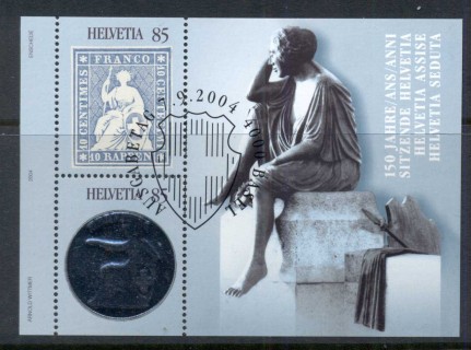 Switzerland-2004-Stiitng-Helvetia-Stamps-Coins-MS-CTO