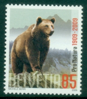 Switzerland-2009-The-100th-Anniversary-of-Pro-Natura-Brown-Bear-MUH