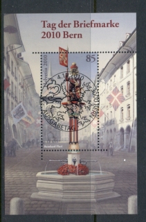 Switzerland-2010-Stamp-day-MS-CTO