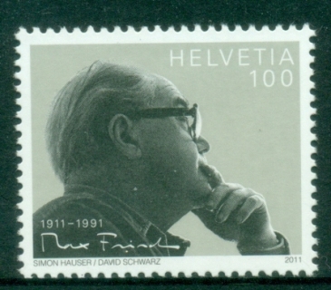 Switzerland-2011-The-100th-Anniversary-of-the-Birth-of-Max-Frisch-1911-1991-MUH