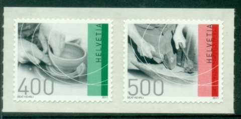 Switzerland-2011-Traditional-Swiss-Handicrafts-Pottery-Self-Adhesive-Stamps