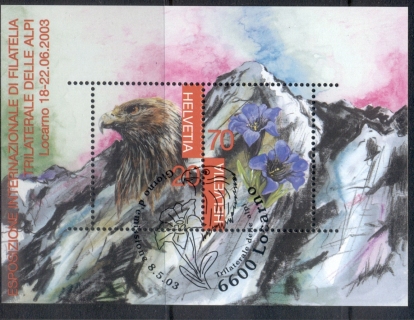 Switzerland-2003-Trilateral-Stamp-Ex-MS-CTO