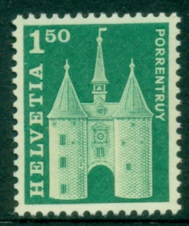 Switzerland-1968-Castles-150Fr-MUH