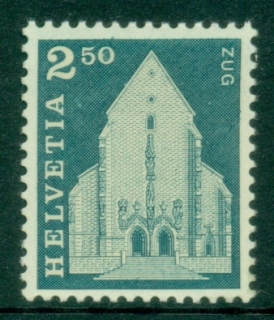 Switzerland-1968-Castles-250Fr-MUH